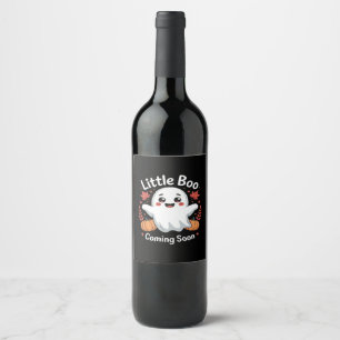 Cute Halloween Pregnancy Announcement Wine Label