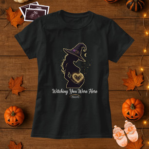 Cute Halloween Pregnancy Witching You Were Here T-Shirt