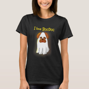 Cute Halloween Pug In Ghost Costume T-Shirt