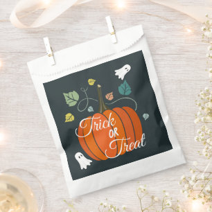 Cute Halloween Pumpkin and Ghosts Trick or Treat Favour Bags