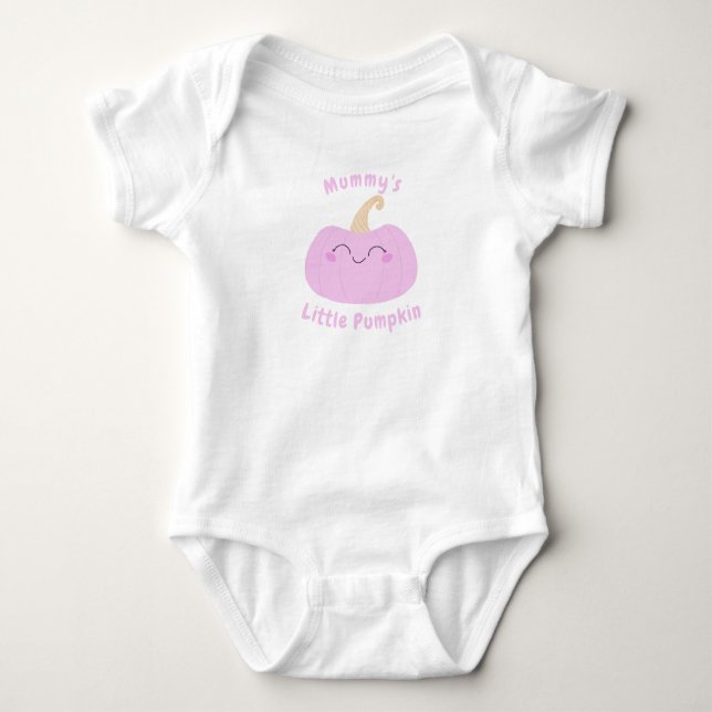 Cute Halloween Pumpkin Baby Bodysuit (Front)