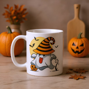 Cute Halloween Pumpkin Bat Mug   Spooky 