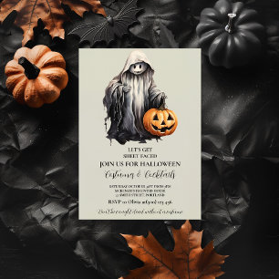 Cute Halloween Pumpkin Boo Party Invitation