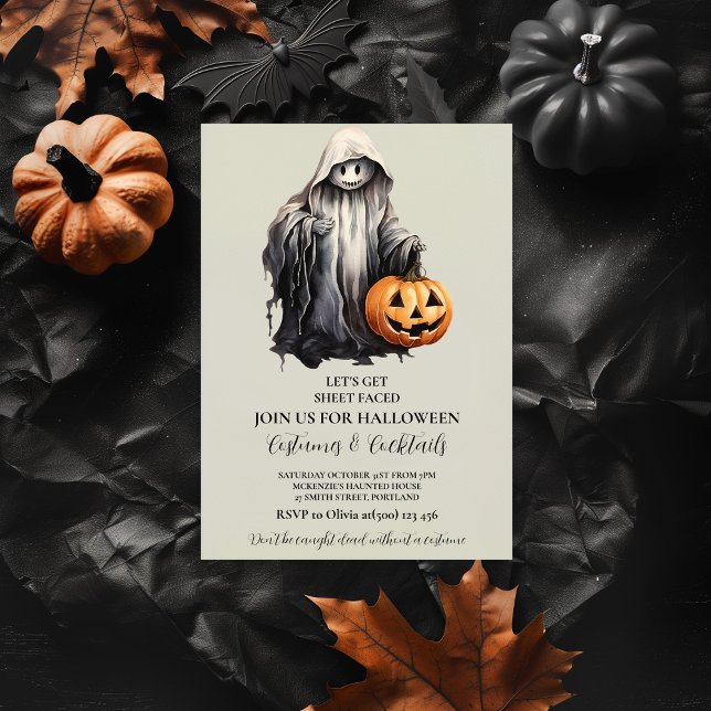 Cute Halloween Pumpkin Boo Party Invitation (Creator Uploaded)