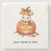 Cute Halloween Pumpkin Bunny - Cosy Fall Rabbit Ar