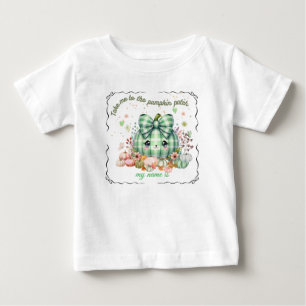 Cute Halloween Pumpkin Design, Customizable Baby T-Shirt