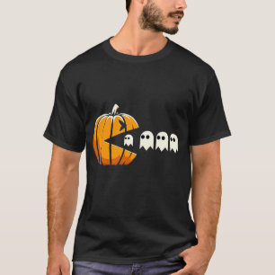 cute Halloween Pumpkin Eating Ghost, Gamer Women T-Shirt