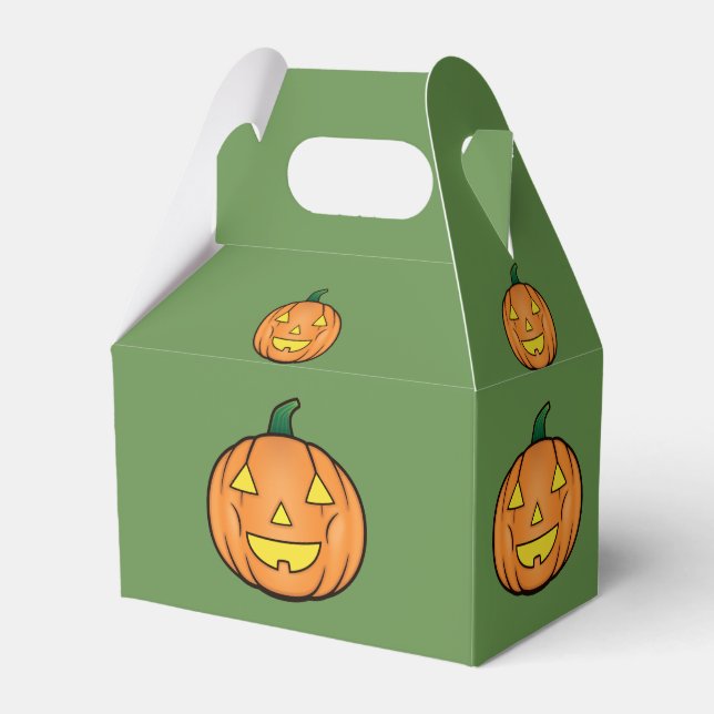 Cute Halloween Pumpkin Favour Box (Front Side)