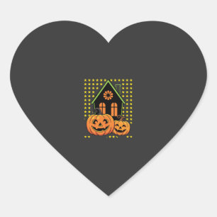 Cute Halloween Pumpkin Haunted House Star Heart Sticker