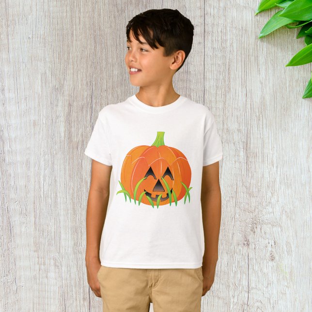Cute Halloween Pumpkin Jack-O-Lantern T-Shirt (Creator Uploaded)