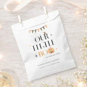 Cute Halloween Pumpkin Little Boo Baby Shower Favour Bags