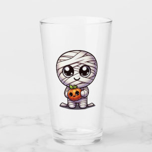 Cute Halloween pumpkin/mummy Glass