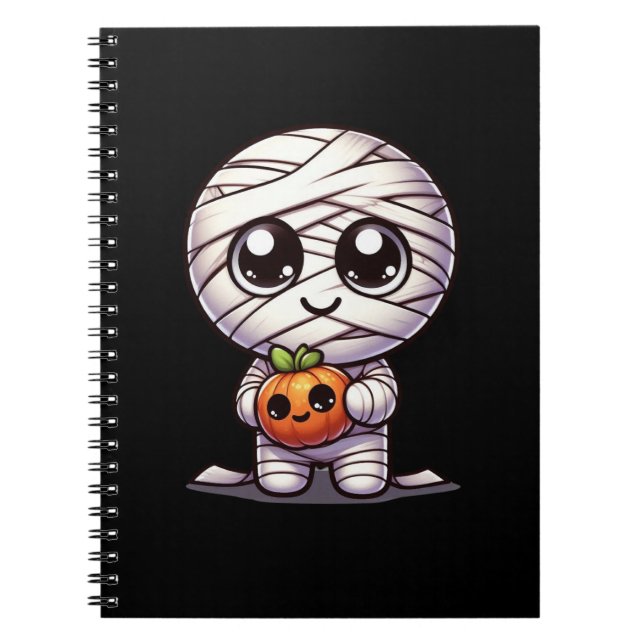 Cute Halloween pumpkin/mummy  Notebook (Front)