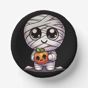 Cute Halloween pumpkin/mummy Paper Plate