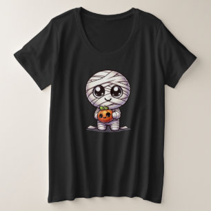 Cute Halloween pumpkin/mummy Plus Size T-Shirt