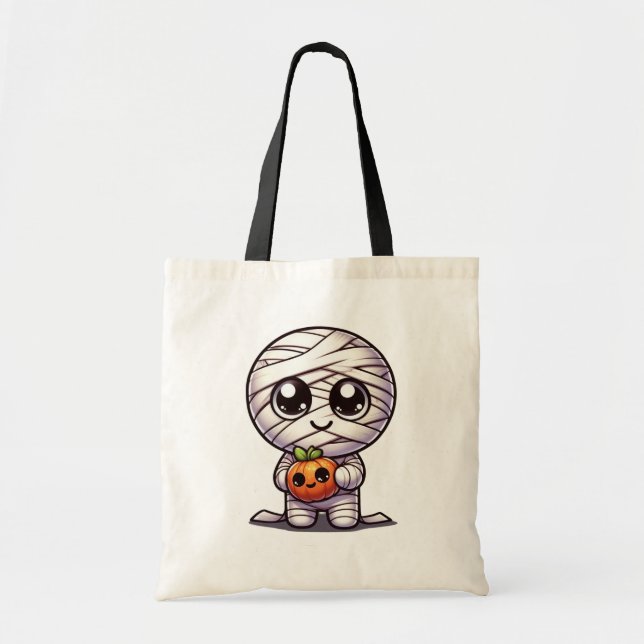 Cute Halloween pumpkin/mummy  Tote Bag (Front)