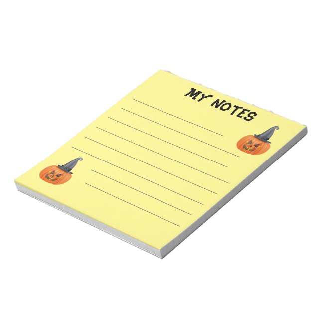 Cute Halloween Pumpkin notepad (Rotated)
