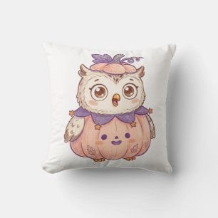 Cute Halloween Pumpkin Owl Personalised Cushion