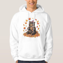 Cute Halloween Pumpkin Spice Bear Cosy Autumn T-Sh