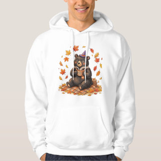 Cute Halloween Pumpkin Spice Bear Cosy Autumn T-Sh Hoodie