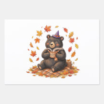Cute Halloween Pumpkin Spice Bear Cosy Autumn T-Sh
