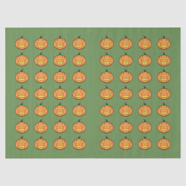 Cute Halloween Pumpkin Tissue Paper (Front)