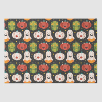 Cute Halloween Pumpkins and Gourds Tissue Paper