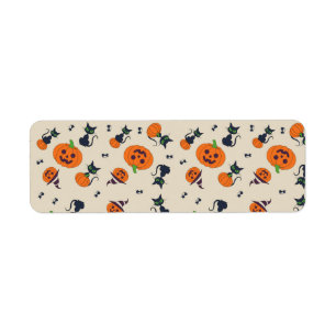 Cute Halloween Pumpkins & Black Cats Pattern Fleec
