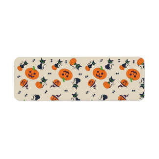 Cute Halloween Pumpkins & Black Cats Pattern Fleec