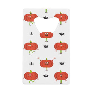 Cute halloween pumpkins, spider & bat pattern