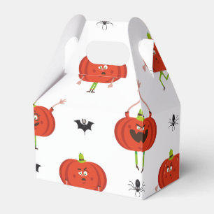 Cute halloween pumpkins, spider & bat pattern favour box