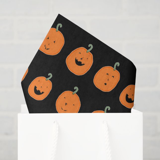 Cute Halloween Pumpkins Tissue Paper (Gift Bag)