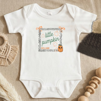 Cute Halloween Quote Pumpkin Baby Announcement Bodysuit