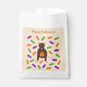 Cute Halloween Rat and Pumpkin Custom Favour Bags