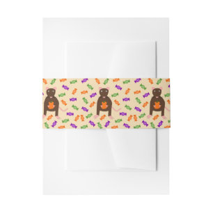 Cute Halloween Rat and Pumpkin Invitation Belly Band