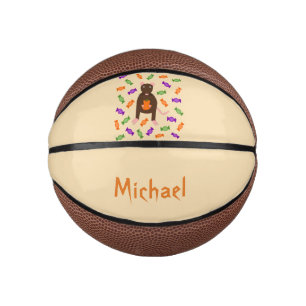 Cute Halloween Rat and Pumpkin Mini Basketball