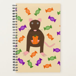 Cute Halloween Rat and Pumpkin Planner