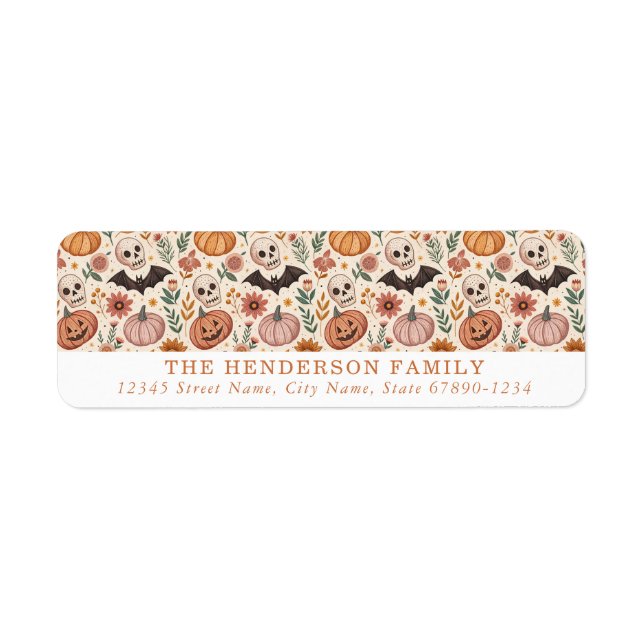 Cute Halloween Return Address Labels (Front)