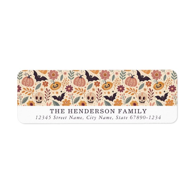 Cute Halloween Return Address Labels (Front)