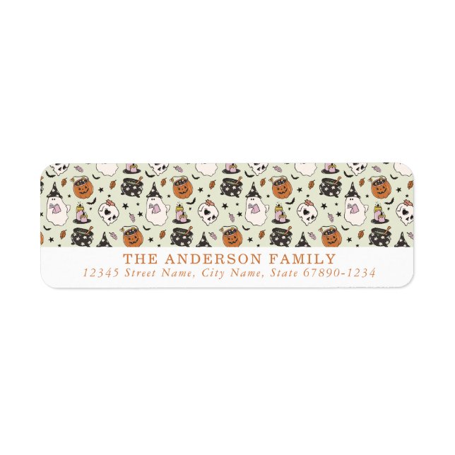 Cute Halloween Return Address Labels (Front)