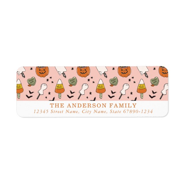 Cute Halloween Return Address Labels (Front)