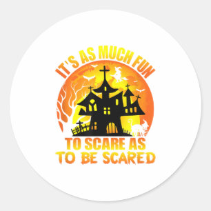 Cute Halloween Scared Decor _1  Classic Round Sticker