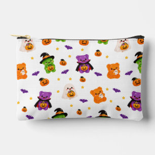 Cute Halloween Seamless Pattern – Kawaii Pumpkins, Accessory Pouch