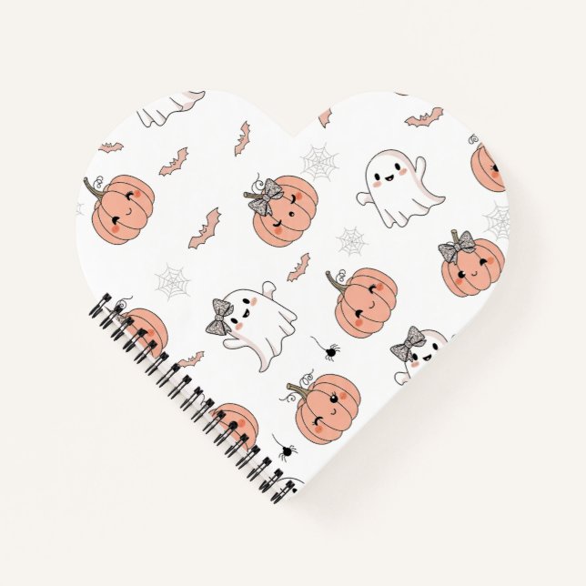 Cute Halloween Seamless Pattern Notebook (Front)