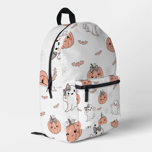 Cute Halloween Seamless Pattern Printed Backpack (Back Corner Left)