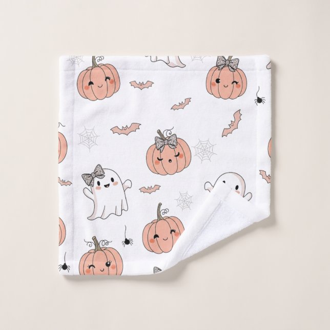 Cute Halloween Seamless Pattern Wash Cloth (Wash Cloth)