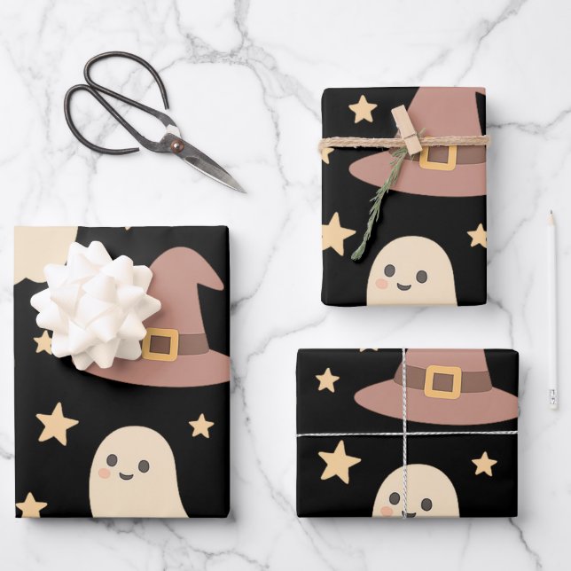 Cute Halloween Seamless Pattern  Wrapping Paper Sheet (Front)
