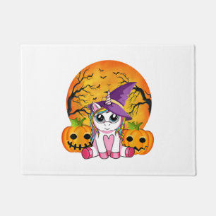 Cute Halloween Shirt Girls Women Witchy Unicorn Doormat