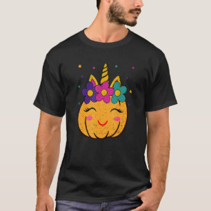 Cute Halloween Shirt Girls Women Witchy Unicorn Ha