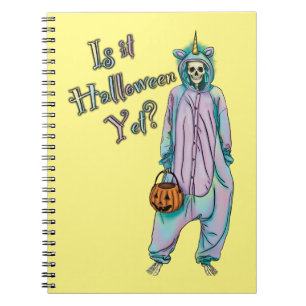 Cute Halloween Skeleton Notebook